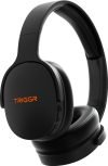 TRIGGR Trinity 2 with Dual Pairing, ENC, Fast Charge, 50H Battery, Rubber Finish, v5.3 Bluetooth(Midnight Black, On the Ear)