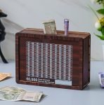 noorr Money box for big savings(7 cm X 20 cm, Brown)
