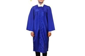 Desi Andaaz Kids Convocation Dress Graduation Gown and Cap Set | Breathable Polyester | Ideal for School, Nursery & Kindergarten Graduation(Blue1)(6-7 Years)