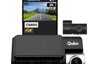 Qubo Smart Dashcam Pro 3K + Rear Dashboard, In-car Camera System(2 Camera, Front: 2592 x 1944p (3K UHD), Rear: 1920 x 1080p (Full HD))