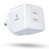 Auklet 45W GaN Fast Wall Charger, with PD & PPS Support, USB 2C, 1A Port, BIS Certified,Compatible with All iPhones, iPads, Samsung Galaxy, Smartwatch and All Android Mobiles,White