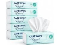 Careswipe 2 Ply Facial Tissue Box Soft Pack 100 Pulls Each Pack (200 Sheets) Pack Of 6-600 Pulls Ultra Soft, Highly Absorbent & Skin Friendly Face Tissue Daily Use Tissue Paper (1200 sheets)