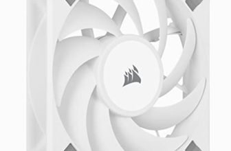Corsair AF120 Elite, High-Performance 120mm PWM Fluid Dynamic Bearing Fan with AirGuide Technology (Low-Noise, Zero RPM Mode Support) Single Pack – White