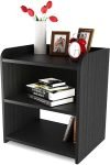 WOOD MINE Engineered Wood Bedside Table(Finish Color – BLACK, DIY(Do-It-Yourself))