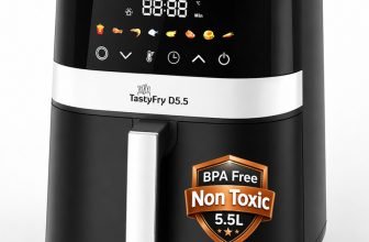 Inalsa Tasty Fry D5.5 ,1400W,Air Crisp Technology,Air fry,Bake,Roast,Reheat,Dehydrate Air Fryer(5.5 L)