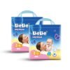 BeBe Baby Dry Care Diaper – Tape Style – Newborn- Pack of 2,upto 4 Kg, Custom fit, super soft band, All night Protection, 100% Wetness Lock, Adjustable fit with 5 star skin protection (160 pieces,NB).