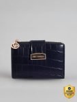 LINO PERROS Women Casual Black Artificial Leather Wallet(6 Card Slots)