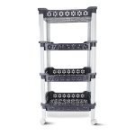 Nayasa Candy Rectangular Trolley 4 Layers | Kitchen Organizer | Stand for Kitchen | Shelf Organizer | Vegetable Basket for Onion,Potato |Vegetable Trolley with Wheels | 38 X 28 X 79 cm | Grey