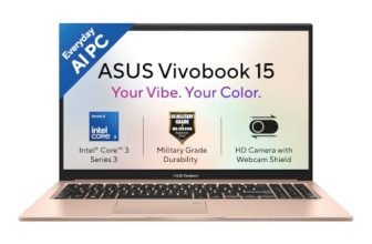 ASUS Vivobook 15 (2026),Intel Core 3 304 (Series 3-Latest Gen),Fingerprint Sensor,8GB RAM,512GB SSD,FHD,15.6″(39.6 cm),Win 11,M365 Basic(1Y),Office 2024,Terra Cotta,1.7 Kg,X1504MA-BQ424WS,AI Laptop