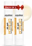 Aqueria Brightening & Hydrating Lip Balm SPF 50 for Dark & Pigmented Lips Unflavoured(Pack of: 2, 20 g)