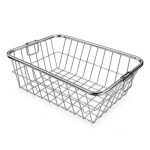 Vipron Stainless Steel Dish Drying Rack for Kitchen Sink – Large Rectangular Wire Dish Basket with Handles for Plates, Bowls, Cups & Cutlery – Rustproof Metal Dish Drainer & Kitchen Organizer