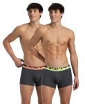 Jockey FP03 Men’s Super Combed Cotton Rib Solid Trunk with Ultrasoft Waistband (Pack of 2) _Charcoal Melange_M