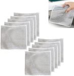 Homeybiz Non-Scratch Dish Wash Cloth (Pack of 10), Steel Wire Dish Cloth, Wire Dishwashing Rags for Wet and Dry Stainless Steel Scrubber Non-Scratch Wire Dishcloth for Washing Dishes Sinks Counters