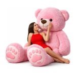 vtb retail stuffed toys 4 feet pink teddy bear / high quality / love teddy For girls valentine & Anniversary gift / cute and soft teddy bear -122 cm (Pink) – 48 inch(Pink)
