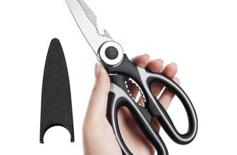 Xena Kitchen Scissor Cutting Bone Fish Scale Scraper Bottle Cap Opener Herb Cutting Scissors(Set of 1, Black)