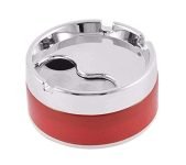 ServEzee Plastic and Stainless Steel Windproof Ashtray Rotating Lid Convenient Smokeless Ashtray For Cigarette, Cigar for Home and Office(pack of 1, Multicolor)