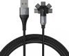 boAt 2-in-1 Cable 3 A 1.5 m Micro-Axis(Compatible with Mobile, Laptop, Tablet, Black, Grey, USB Type A To USB Type C)