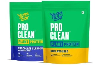 Yogabar Plant Protein Plant-Based Protein(1000 g, Plain, Chocolate)
