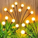 XONCO Solar Firefly Garden Lights Outdoor Waterproof Stake Lamp (Pack of 1)