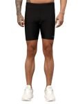 Vector X OMS-267 Men’s Multi-Sports Compression Shorts Half Tights (Nylon) Skin Fit for Gym, Running, Swimming, Cricket, Cycling, Basketball, Yoga, Football, Tennis, Badminton (Black, XL)