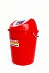 ARISTO Swing Lid Dustbin with Metal Side Handle 80 LTR RED