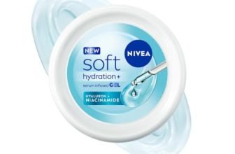 NIVEA Soft Hydration+ Serum Infused Gel Moisturizer for Plump & Bouncy Skin | Face Cream with Hyaluron & Niacinamide | 100Hr Hydration | Quick Absorbing Moisturiser for All Skin Types | 300ml