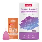 Sirona Reusable Menstrual Cup for Women (Medium) with Electric Steam Sterilizer – Pack of 2 | 100% Medical-Grade Silicone | Kills 99% Germs | Rash, Odour & Itch-Free Period Care with Quick Cleaning