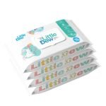 Little Dew 99% Water Based Baby Wet Wipes | Aloe Vera | Soft & Gentle for Newborn, Babies & Sensitive Skin | Flip-Top Lid | Pack of 4 x 72 Wipes