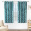 MollisHomes Window Curtains 5 Feet Pack of 1, Damask, Blue & White