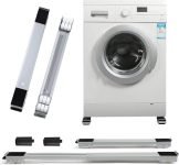 Heavy-Duty Adjustable Stand with Locking Casters for Fridge & Washer