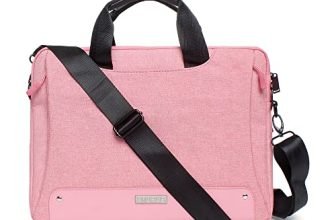 Probus 13.3 inch Laptop Shoulder Messenger Sling Office Sleeve Case Cover Bag, Water Repellent Fabric for Men and Women – Pink
