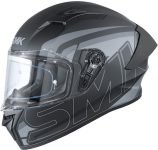 SMK graphic helmet Motorbike Helmet(Grey, Black)