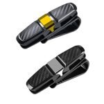 Car Sunglass Holder Visor Mount Clip Eyewear Ticket Storage Rack, 2 Pcs