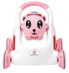 Mommers Baby Walker Musical Push Support with Wheels & Handle Cute Design Activity Walker, for Toddlers, Balanced Wheels, Indoor Play, Pink