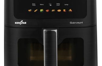 Kenstar Aster Smart 4.5 L with See Through Window Non-Stick Pan 2 Years Warranty Air Fryer(4.5 L)