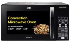 IFB 30L Convection Microwave Oven with 360 Degree Motorized Rotisserie 101 Auto Cook Menus (30BRC2, Black, Auto Defrost, Grill Mode, Combi-Cook Modes, 10 Power Levels)