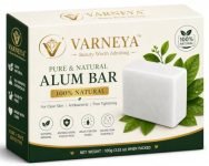 VARNEYA Naturals Pure Alum Bar 100g | Potash Alum (Fitkari) | 100% Natural Crystal Alum | Premium Quality | Ideal for Shaving, Skincare & Traditional Use pk-1