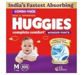 Huggies Complete Comfort Wonder Pants | Pant Style Baby Diapers Medium Size (M), 100 Count | India’s Fastest Absorbing Diaper, Prevents Diaper Rash, Ideal for 7 to 12 Kgs (50 Count, Pack of 2)
