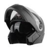 Steelbird SBA-7 7Wings ISI Certified Flip-Up for Men and Women Motorbike Helmet(Dashing Black with Outer Clear and Inner Smoke Sun Shield)