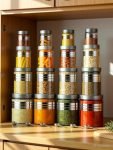 VORQI Kitchen Storage Containers Set with Airtight Lids, Multipurpose Food Storage Jars for Pulses, Rice, Dal, Spices, Dry Fruits, Grains and Pasta, Space Saving Kitchen Organizer Set