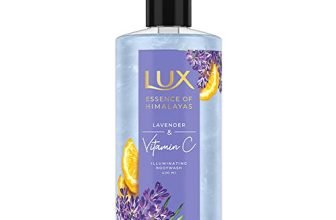 LUX Lavender & Vitamin C, Illuminating Body Wash, 400 ml, for Radiant and Detoxified Skin, with 100% Natural Origin Lavender & Himalayan Oil, Mild and Gentle, Plant Based Cleanser