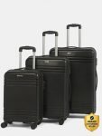Teakwood Leathers Unisex Textured Trolley Bag (Small-Medium-Large,) Cabin & Check-in Set 8 Wheels – 30 inch