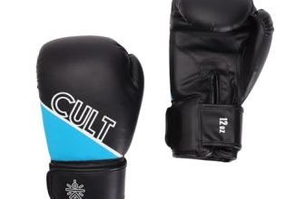 Cult Premium Leather Boxing Gloves for Men & Women – 8 Oz High-Density PU Padding, Wrist Support & Antimicrobial Lining – Ideal for Boxing, Kickboxing, Muay Thai & MMA – Grey