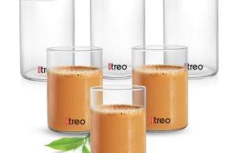 Treo By Milton Borosilicate Tea Tumbler Set of 6, 160 ml Each | Heat Resistant Glass | for Hot & Cold Drinks | Clear & Scratch Resistant | Ideal for Tea, Coffee, Water & Juice | Transparent
