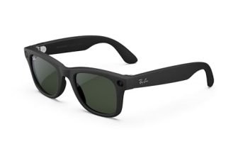 Meta Ray-Ban (Gen 1), Wayfarer, Large Matte Black | Smart AI Glasses for Men, Women, 12MP Ultra-Wide Camera, Open-Ear Speakers for Audio, Video Recording and Bluetooth. Transitions® Graphite Green.