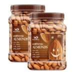 GreenFinity Natural Premium Californian Almonds 1 Kg Value Pack Pouch Nutrient-Rich Snack for Healthy Living and Culinary Delights Helps in Weight Management & Bone Health