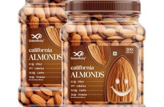 GreenFinity Natural Premium Californian Almonds 1 Kg Value Pack Pouch Nutrient-Rich Snack for Healthy Living and Culinary Delights Helps in Weight Management & Bone Health