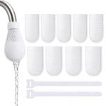 White Mesh Faucet Outlet Covers Set with Securing Straps | Soft fabric-style mesh sleeves · Elastic openings for secure fit · Physical particle barrier