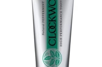 Clockwork Natural Peppermint Toothpaste, Travel Size 8g | Nano Hydroxyapatite (nHAp) | Fluoride Free, SLS Free, Vegan