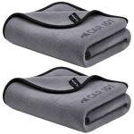 CAR101 Microfiber Cloth 500 GSM | Extra Large (75x35cm) | Heavy Duty Drying Towel | Scratch Free Cleaning | Highly Absorbent | Microfiber Towel for Car, Bike & Household Cleaning (Pack of 2, Grey)
